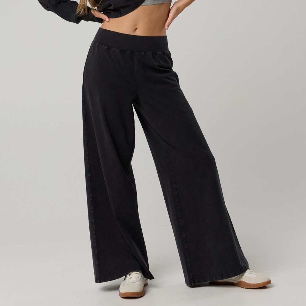Aerie OG cotton wide leg pants small